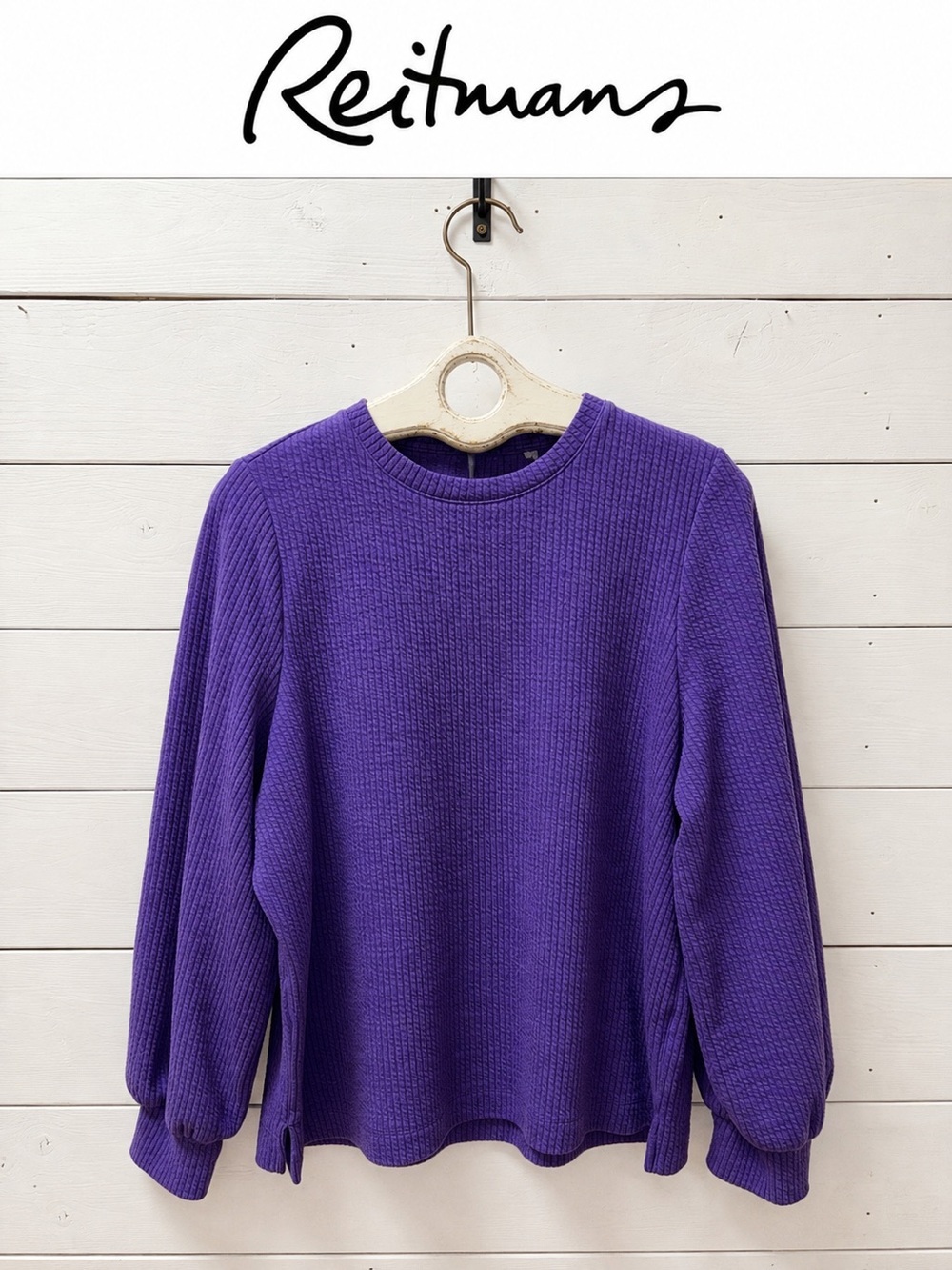 Reitmans Purple Textured Sweater – Size XL